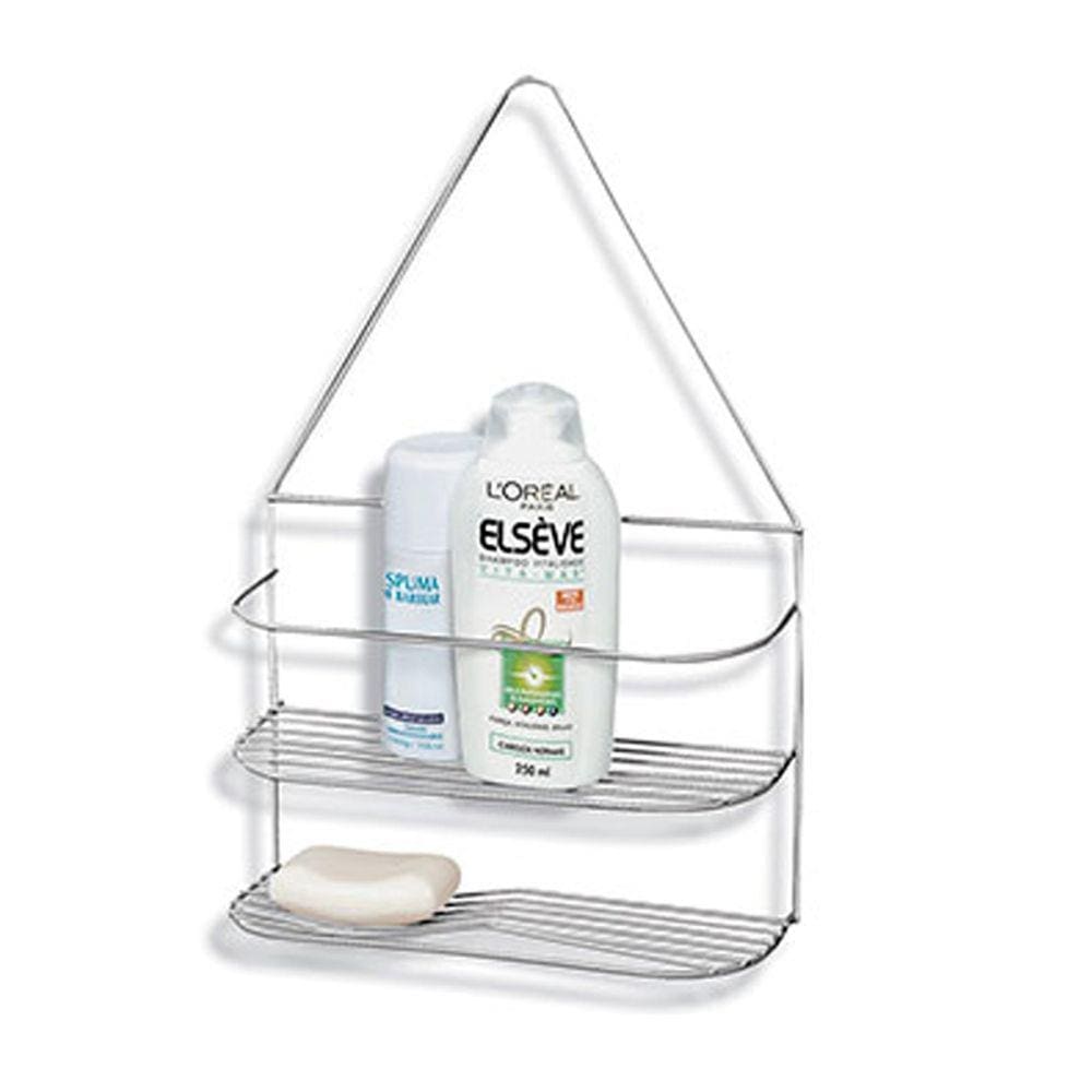 Porta Shampoo Cromado 25,5x9x41cm - PANAMI