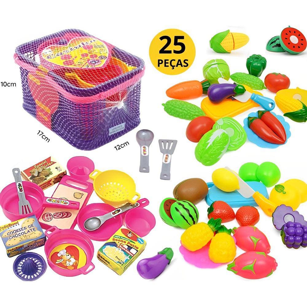 Kit Cozinha Infantil Jogo De Chá Panelas Brinquedo Comidinha