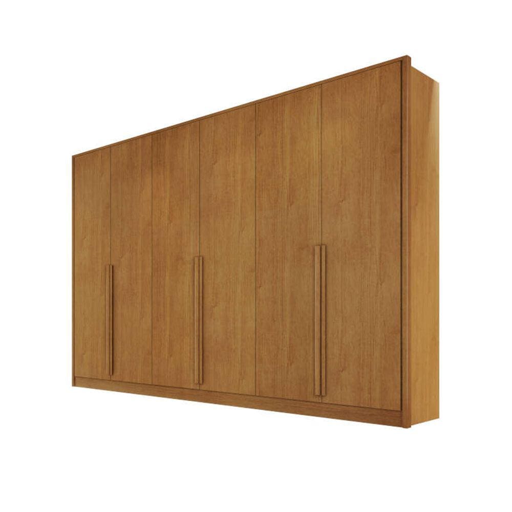 Guarda-roupa casal 6 portas 9 gavetas 2,70m Ibiza-Nature - Bianchi Móveis