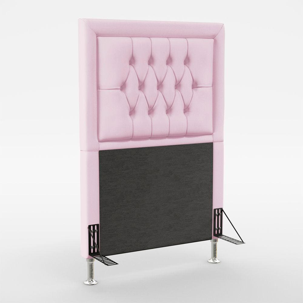 Cabeceira Pegasus 90 para Cama Box de Solteiro Z-021 Sued Rosa Bebê Aradecor