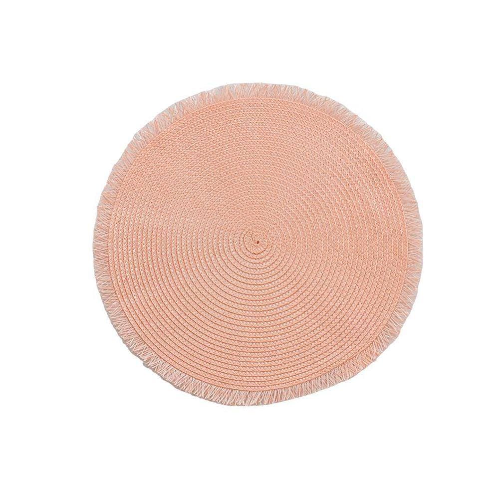 Jogo Americano 4 Lugares Frill Rosa 38 Cm Mimo Style Ja22204