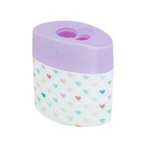 Apontador Duplo Plástico Decorado Oval com Depósito - BRW