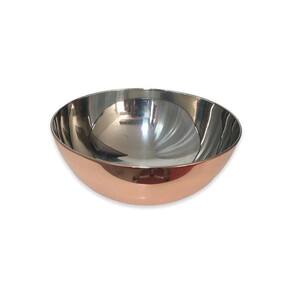 Tigela Bowl Em Aço Inox Bronze 28 Cm Mimo Style