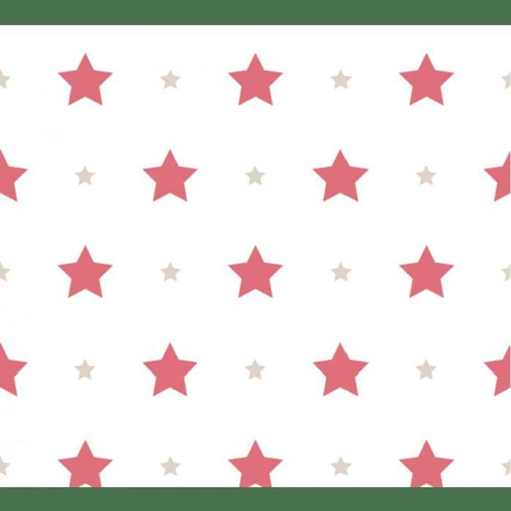Papel De Parede Treboli Estrelas Vermelhas 5845 - Rolo: 10M X 0,53M