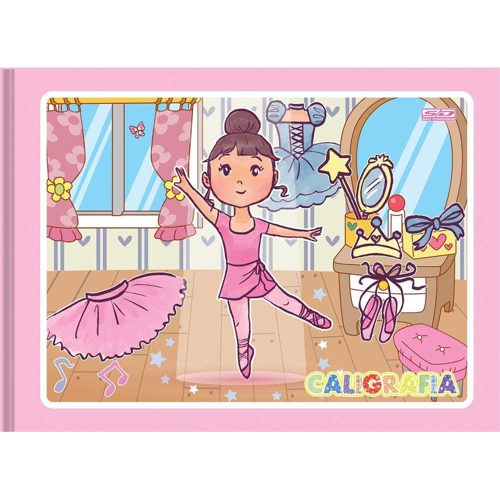 Caderno Pequeno Caligrafia 1/4 Pautado 40 Fls - São Domingos