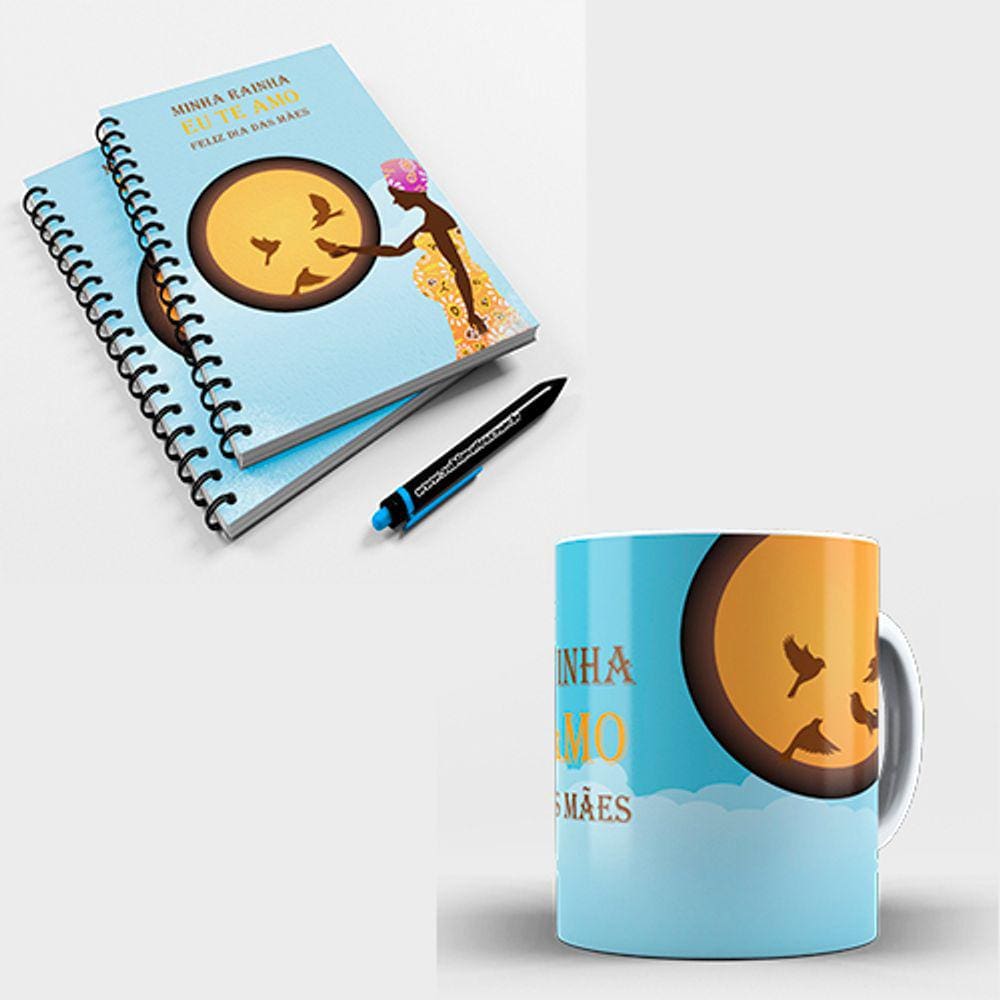 Kit Caneca e Caderno de Anotação Dia das Mães Mod. 01
