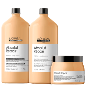 Kit L`Oréal Expert Absolut Gold Quinoa+Protein Salon - Trio