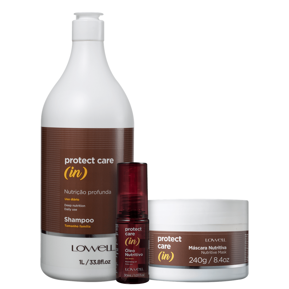 Kit Lowell Protect Care (in) Power Nutrição (3 Produtos)