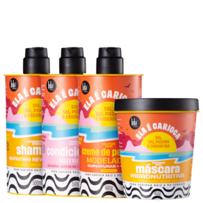 Kit Lola Cosmetics Ela é Carioca Sol, Sal, Piscina & Endorfina Hidronutritiva + 4ABC (4 Produtos)