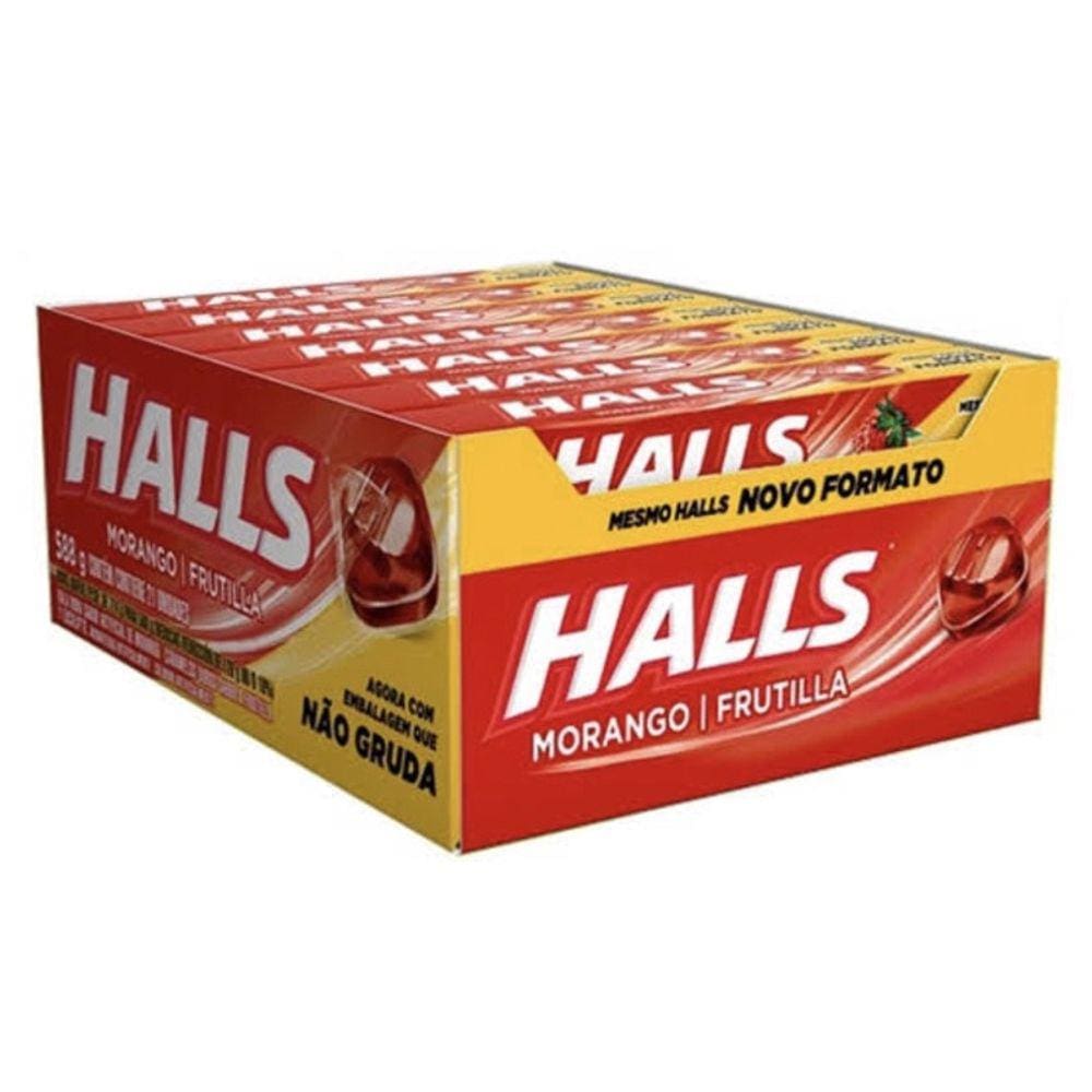 Halls Morango Caixa C/21unid - 588g