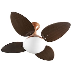 Ventilador De Teto Venti-Delta Jet Cobre Com 4 Pás Marrom Linha Decoratica 110V