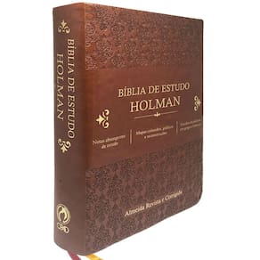 Bíblia de Estudo Holman Luxo Marrom Com Estojo ARC