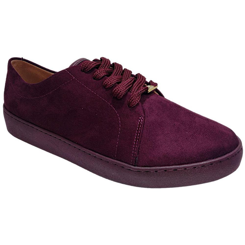 Vizzano Casual Tenis Vizzano Vinho CamurÃ§a Tenis Feminino Casual