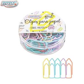 Clipes para Papel 2/0 cores Pastel - 50 un - BRW