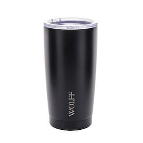 Copo Térmico Parede Dupla Preto Wolff de Aço Inox 600ml