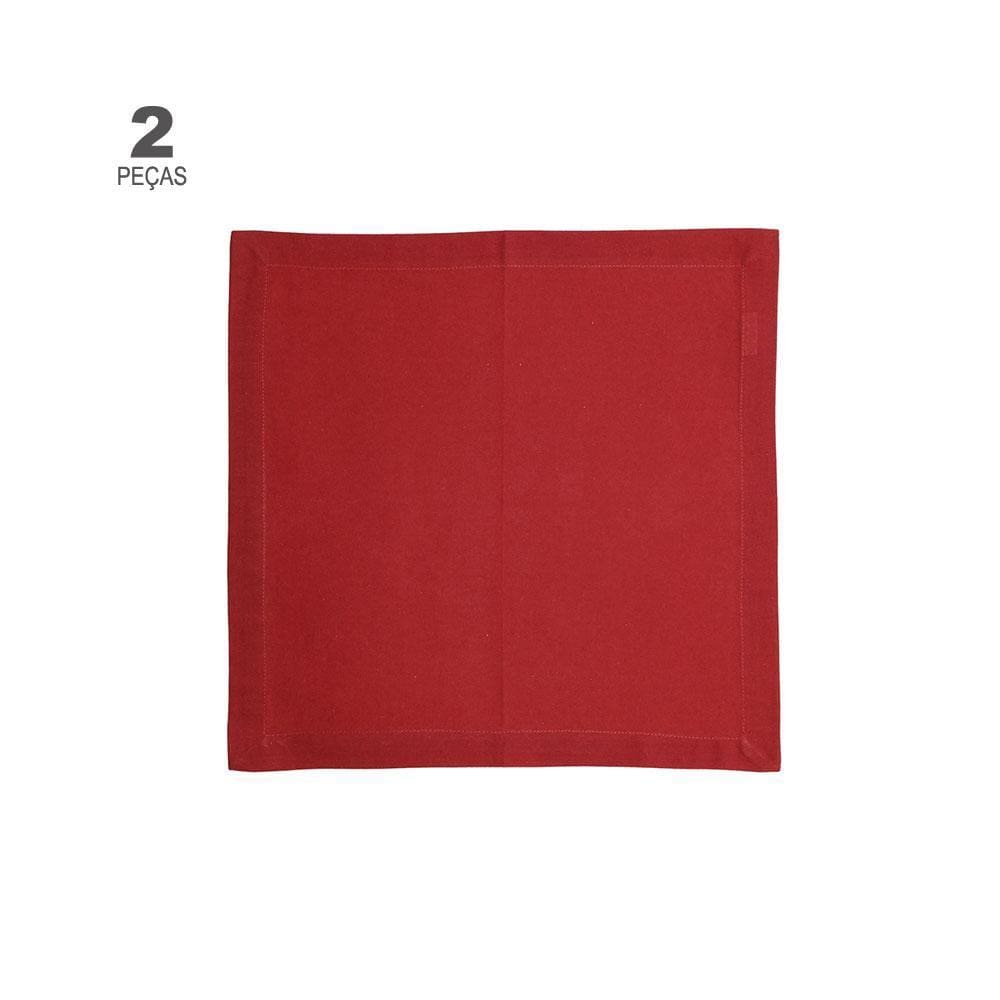Jogo de 2 Guardanapos Wolff de Algodão Vermelho 40cm
