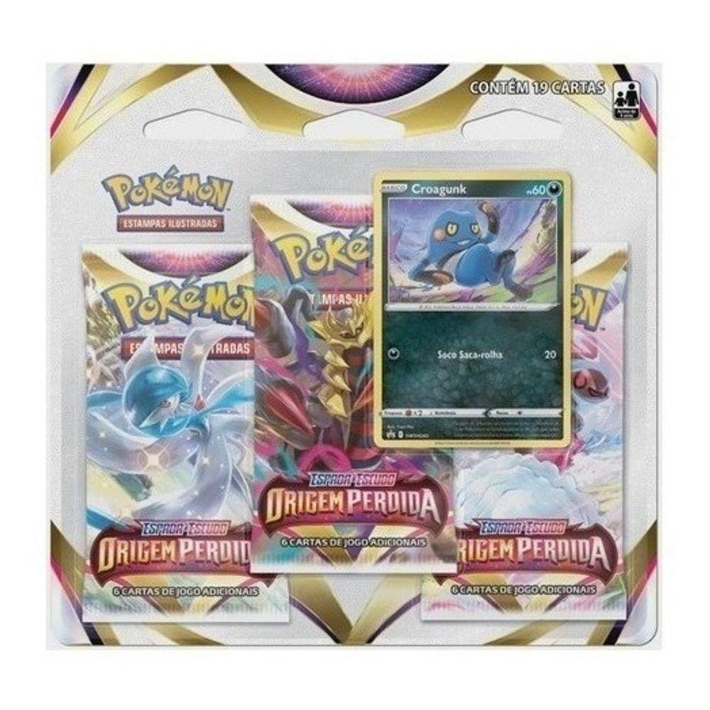 Kit Cartas Pokémon Blister Triplo 3 Pacotes + 1 Carta Celebi