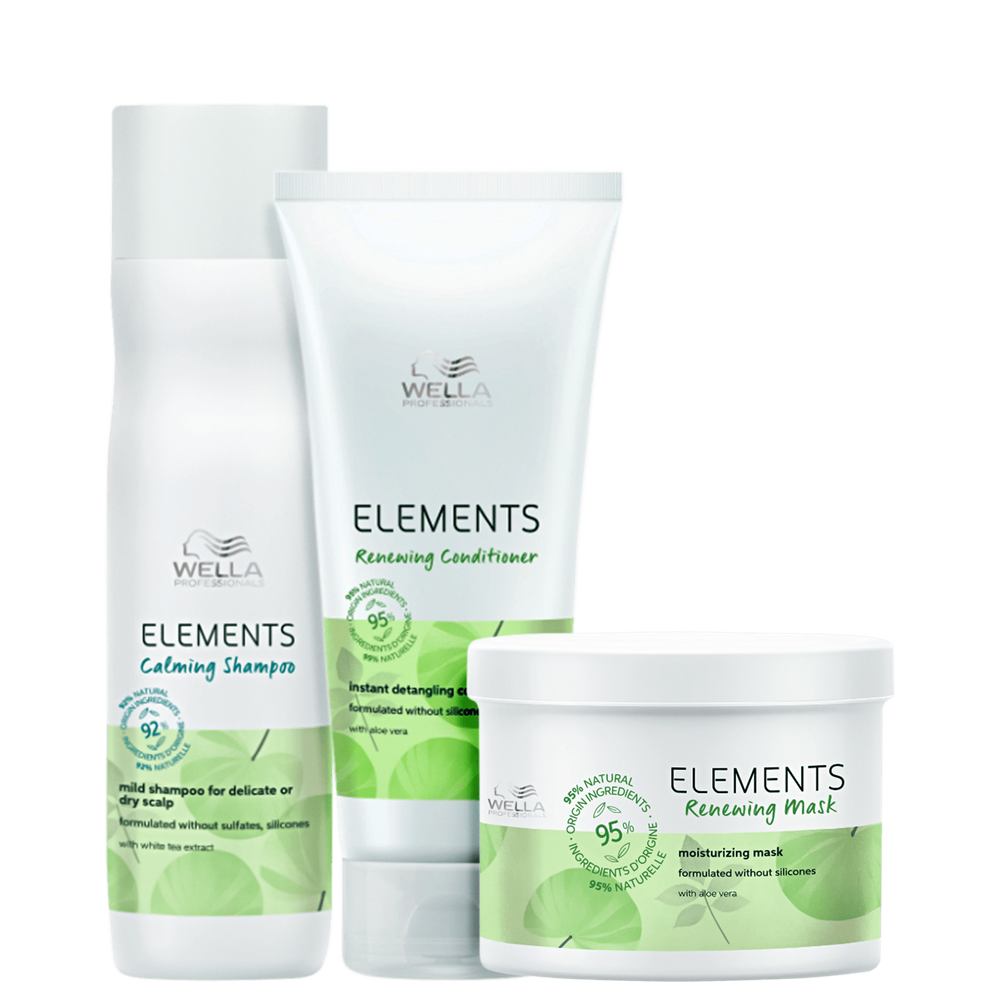 Kit Wella Professionals Elements Calming + Renewing Trio Super (3 Produtos)