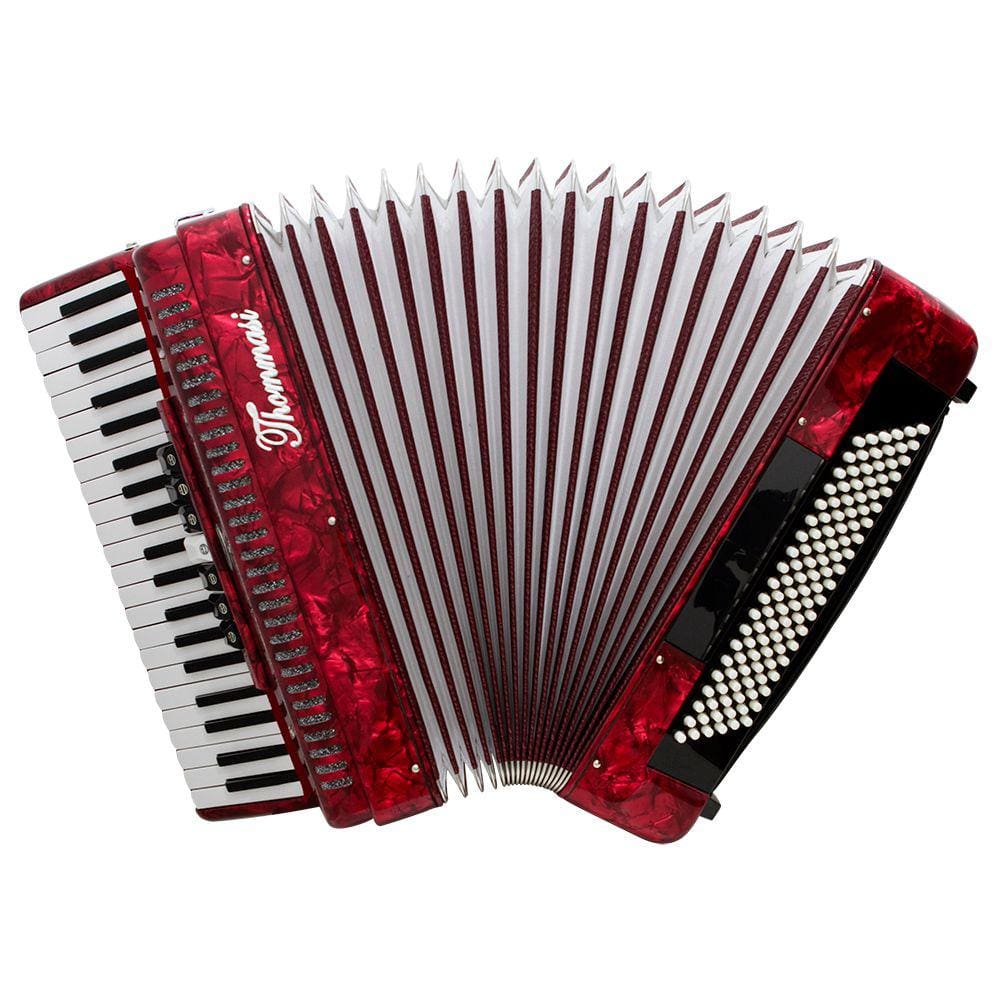 Acordeon 120 Baixos 41 Teclas TA 12009 Vermelho Thommasi