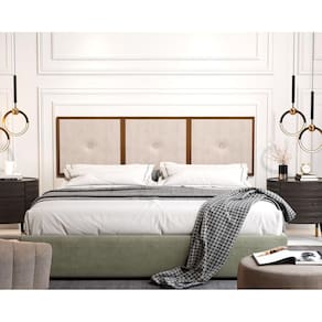 Painel Cabeceira Box King 1,95 Duda Madeira Bege - Comprar Moveis em Casa