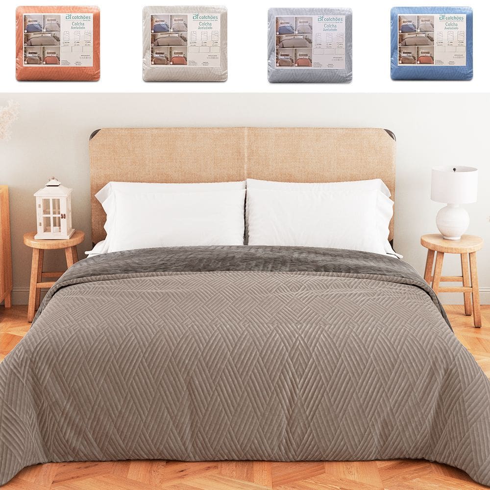 Coberdrom Casal Aveludado com Manta Soft Dupla Face 230x250 - BF Colchões