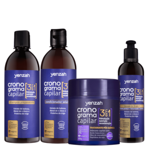 Kit Yenzah Cronograma Capilar Pós-Química (4 Produtos)