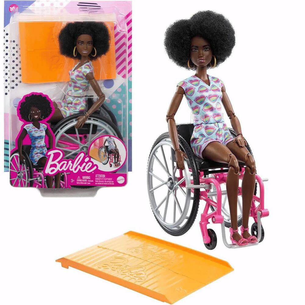 Boneca Mattel Barbie Negra Com Cadeira De Rodas - GRB94