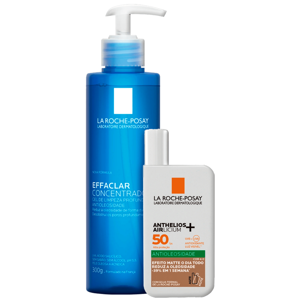 Kit La Roche-Posay Anthelios Airlicium Cor 4.0 & Effaclar Concentrado (2 Produtos)