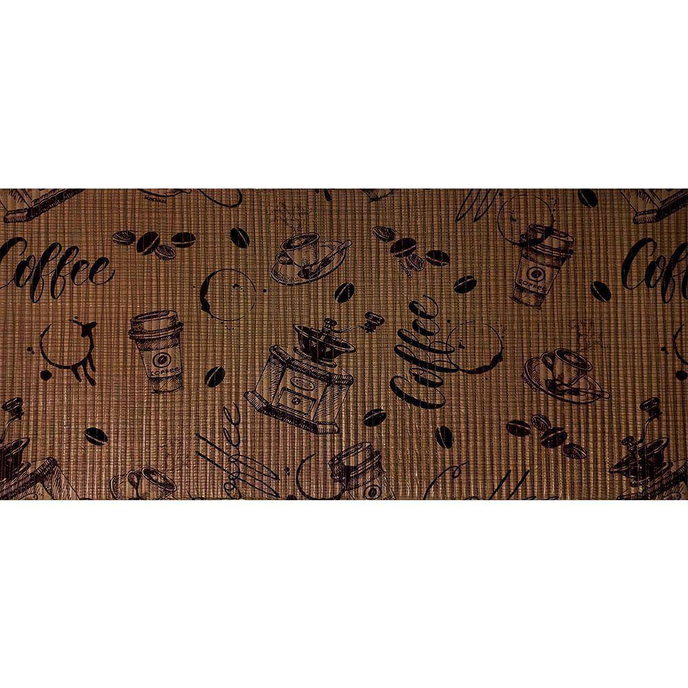 Tapete Antiderrapante Trop Café Expresso 43cm x 130cm KAPAZI