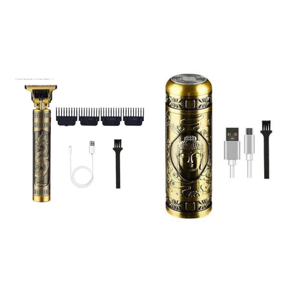 Kit Maquina De Corta Cabelo + Mini Barbeador Portatil