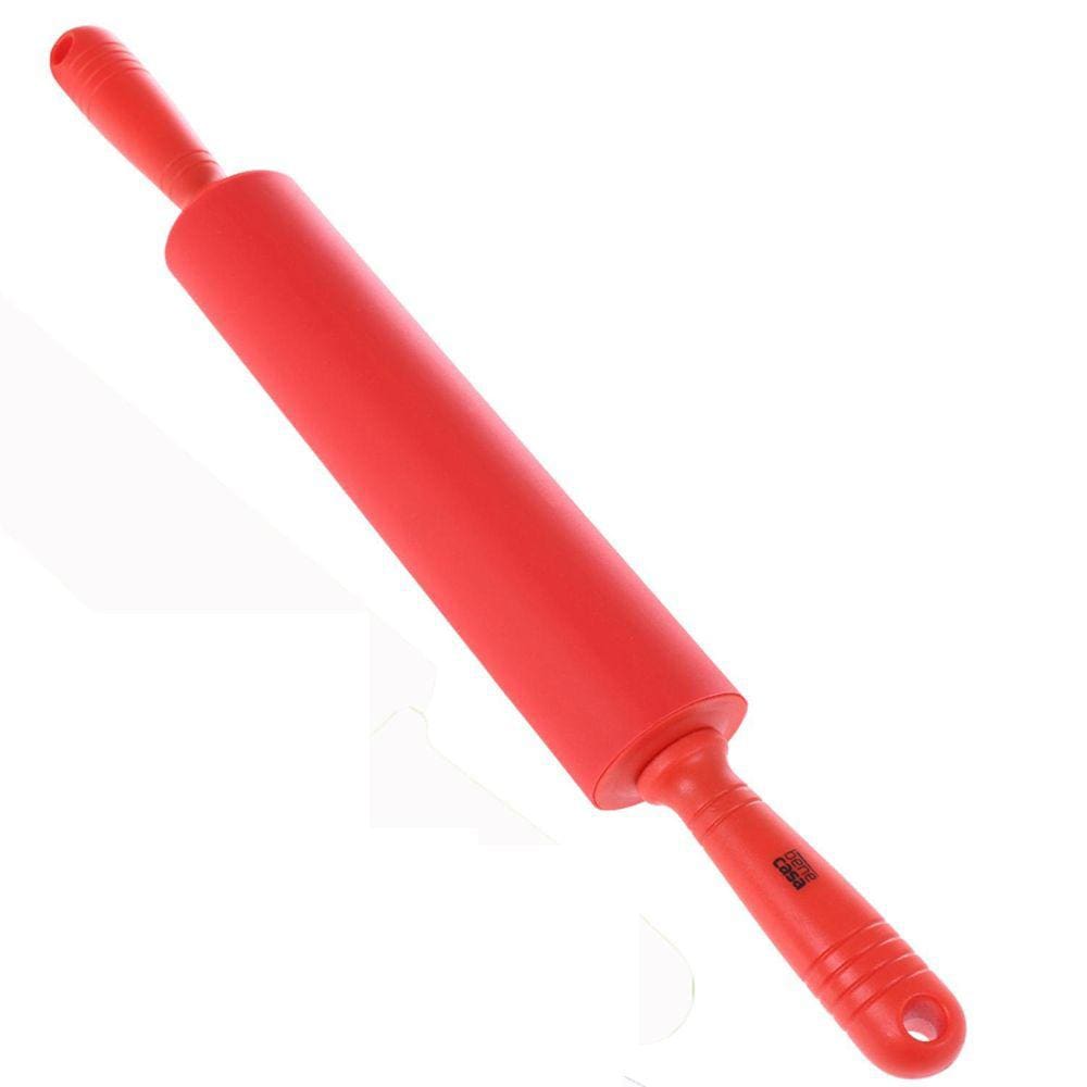 Rolo De Massa Em Silicone Antiaderente Vermelho