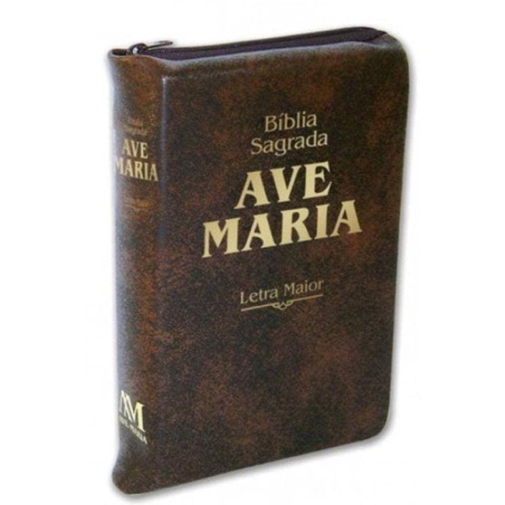 Biblia Letra Maior Ziper - Marrom