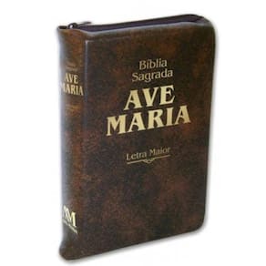 Biblia Letra Maior Ziper - Marrom