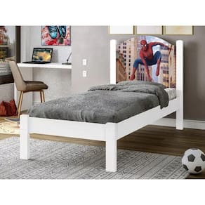 Cama Solteiro Adesivada Spider 100% Mdf - Extrado Madeira - P/Colchão 188 x 88