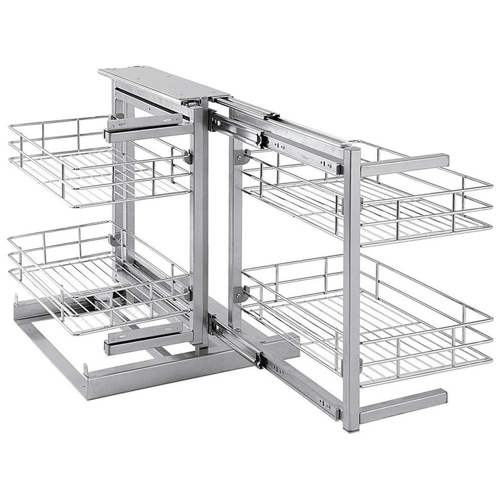 Canto Mágico Articulado Direito ou Esquerdo com Corrediças Masutti Copat Aço Carbono Cromado