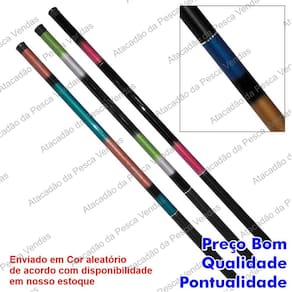 Vara Telescopica 3,00 mts 40% Carbono + Enrolador de Linha