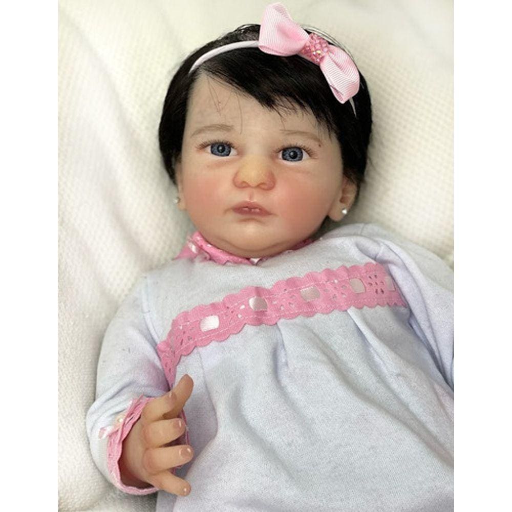 Bebê Reborn Recem Nascida - Cabelinho Implantado Fio A Fio