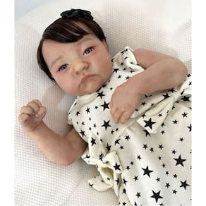 Bebê Reborn Menina Realista Levi Acordada Cabelo Fio A Fio