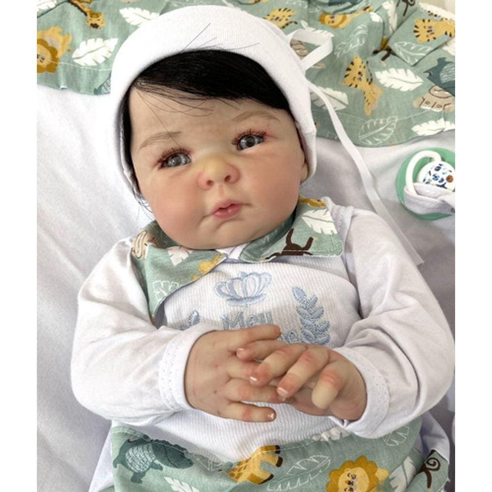 Bebê Reborn Menino Hanna Vinil Silicone
