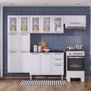Cozinha Completa 4 Peças 13 Portas 2 Gavetas Luce Itatiaia Branco