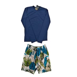 Conjunto proteção UV adulto - camisa e bermuda praia