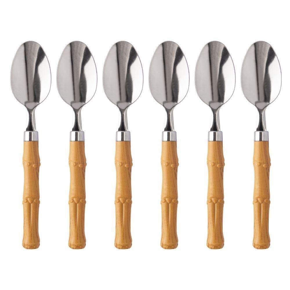Kit 6 Colher Mesa Tropicale Aço Inox E Cabo Plastico
