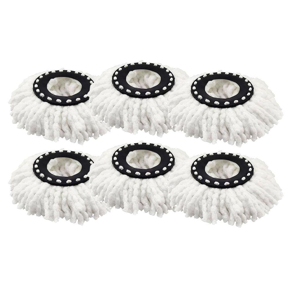 Kit 6 Refil Para MOP 360 Esfregão Mágico Giratório Balde Spin Centrifuga Limpa Casa Pisos Frios Sintéticos e Madeira