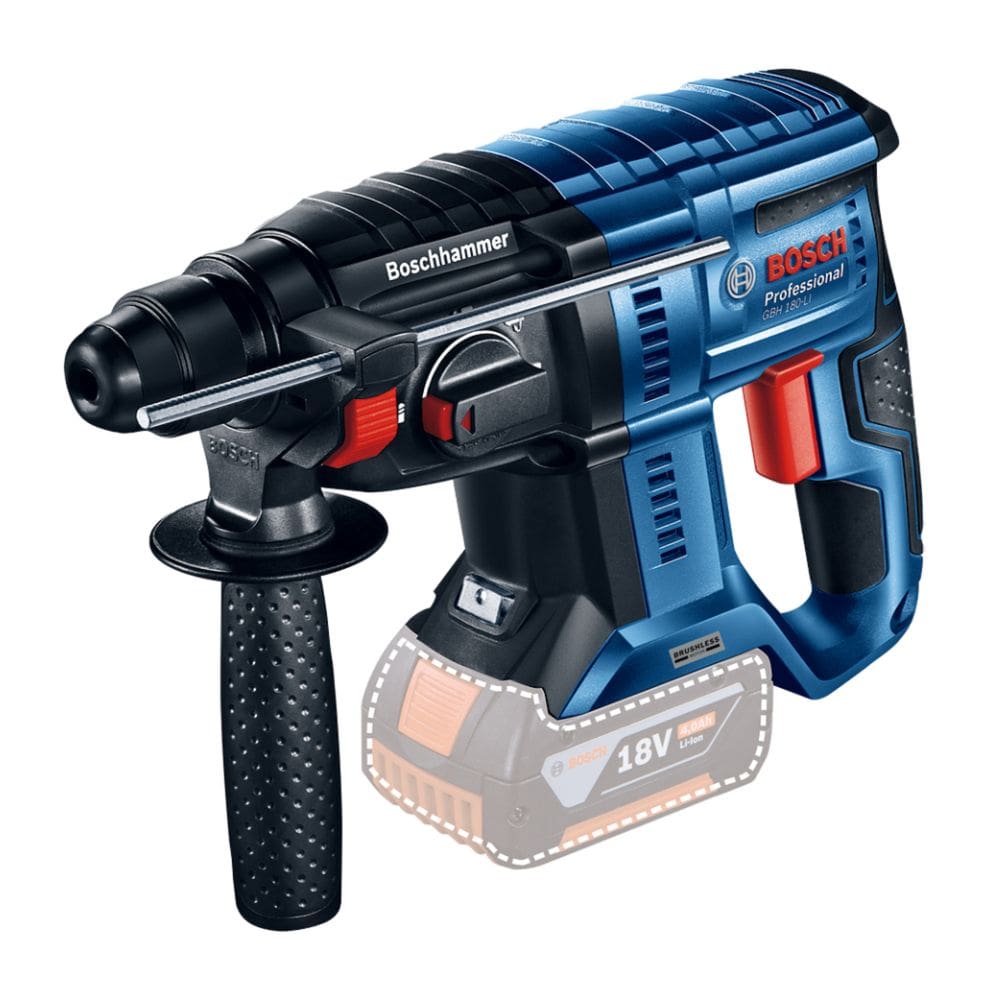 Martelo Martelete Perfurador a bateria Profissional Bosch GBH 180-LI Brushless 18V SB