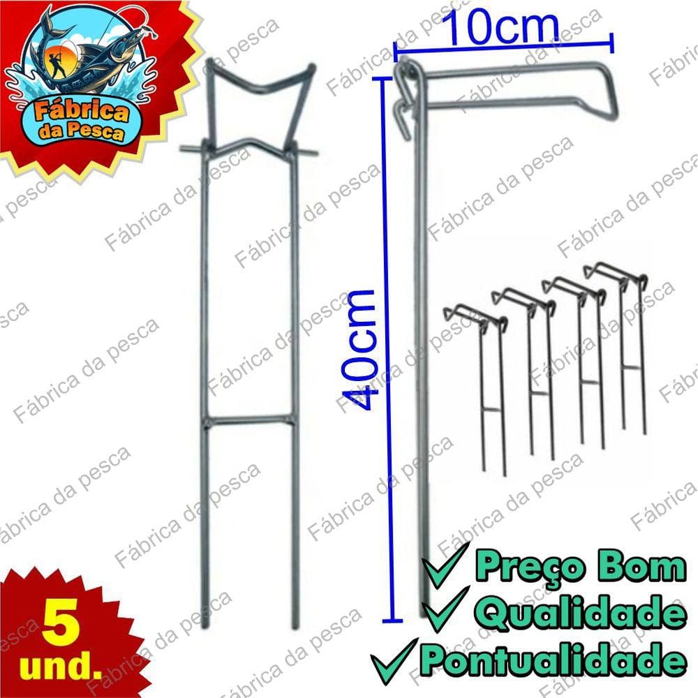 Suporte para pesca 3 posição 5 unidades vara de mão, molinete e carretilha M.