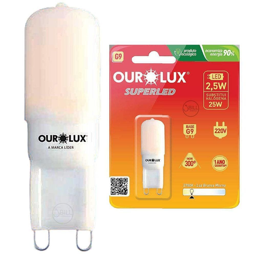 Lâmpada Bipino Led Halopin 2.5W 127V G9 Quente Fosca