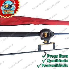 VARA 80% CARBONO + CARRETILHA "ESQUERDA" 1,80M