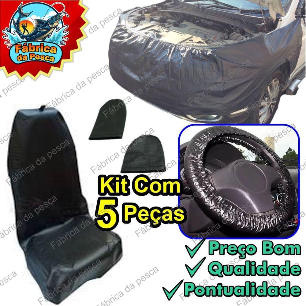 Kit Capa de Protecao p/ Manutencao em Carro p/ Mecanico 5 Pc