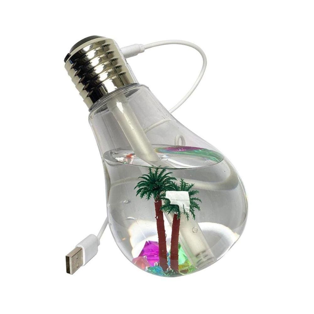 Umidificador De Ar Lâmpada Bulb Kp-0601-2 Luz Led Usb 400Ml