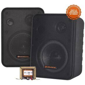 Caixa Acústica Trafo 70V(10W) Msb60Nc Preta Hayonik Par / 2